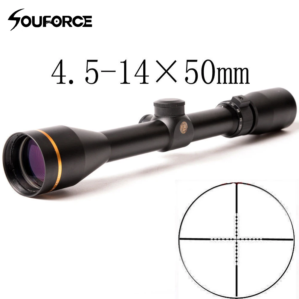 

HD 4.5-14X50mm Rifle Scope Sight Glass Mil Dot Duplex Reticle With Mounts Hunting