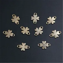 

WKOUD 8pcs kc gold UC plating cross flower charm fashion bracelet necklace DIY metal jewelry alloy connectors A1312