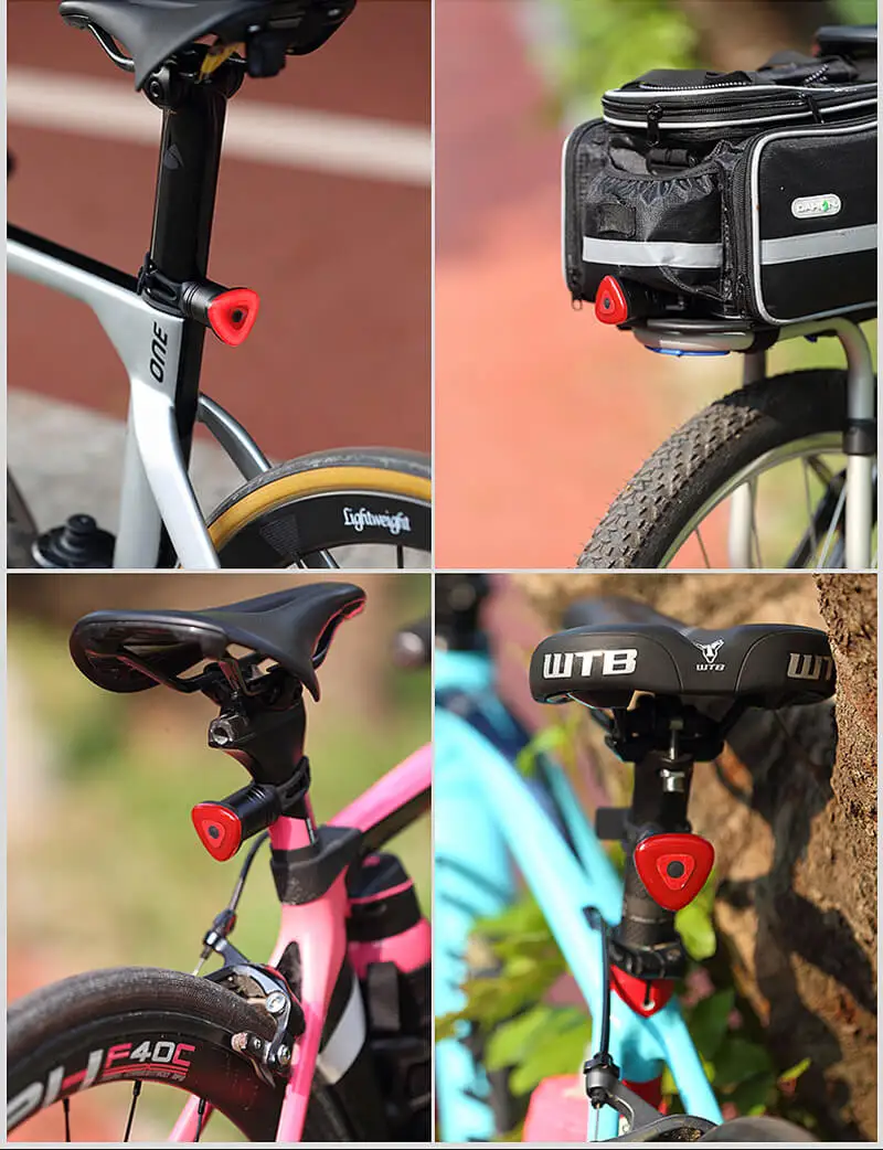 Waterproof Intelligent Bicycle Lights Brake Warning Automatic Sensing Cycling MTB Road Bike Tail Rear Light Lamp Accessories