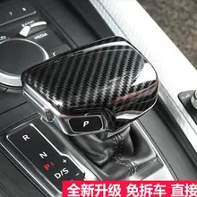 Автомобильный Стайлинг автоматическая ручка переключения скоростей головка углеродное волокно крышка наклейка для A4 B9 A5 Q7 переключения отделка авто аксессуары
