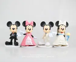 Disney Микки Мышь Минни 2 шт./компл. 11 см фигурку положения аниме украшения коллекции фигурка игрушка модель для детей подарок