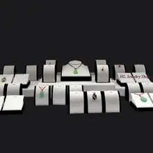 Витрина ювелирных изделий включает воротник с ожерельем с подвесками дисплей и плинтус ювелирные изделия incounter Ювелирные изделия Органайзер чехлы 80*30*15 см