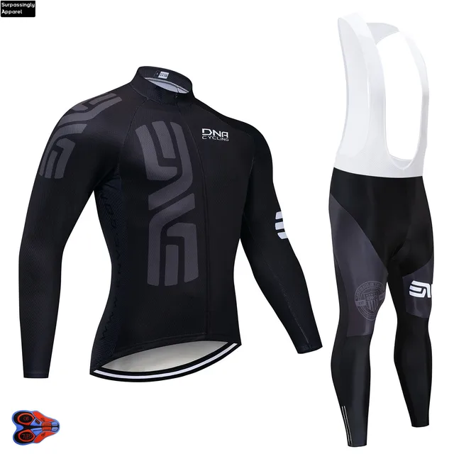 US $19.23 Pro UCI Team Bicycle Cycling Clothing Pant Jersey Suit Sets Long Sleeve Spring Black Men Bike Outdo