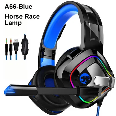 A66-B Horse Race Игровые наушники для PS4, 7,1 каналов, стерео гарнитура с шумоподавлением и микрофоном для нового Xbox One/ноутбука/ПК, планшета - Цвет: A66-B Horse Race