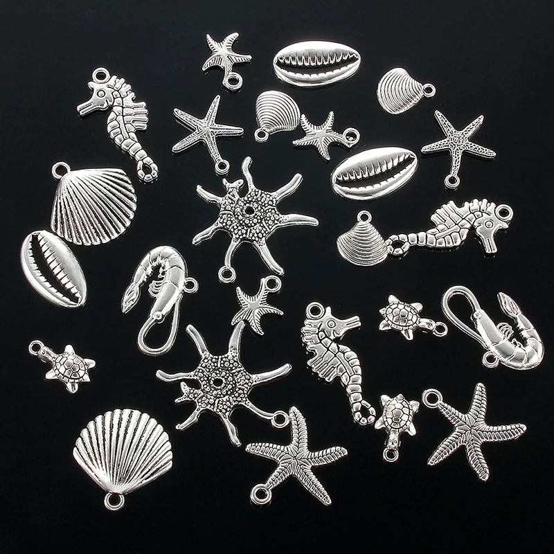 10 шт./лот Смешанная морская лошадь ракушка звезда океан Очаровательные Подвески