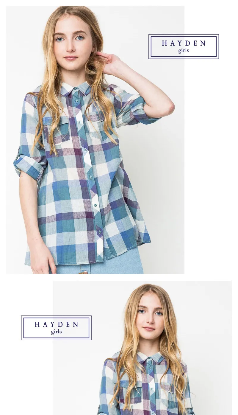 girls plaid shirts G5004-20