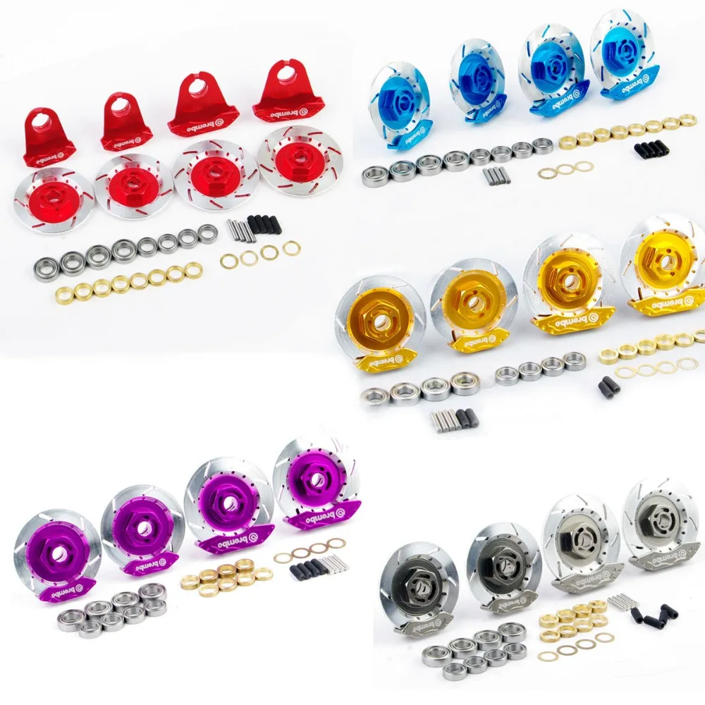 New 5 Colors Aluminum Alloy Wheel Rim Brake Disc For 1/10 RC On-Road Racing Model Car HSP Rc Car Vehicles Parts & Accessories F