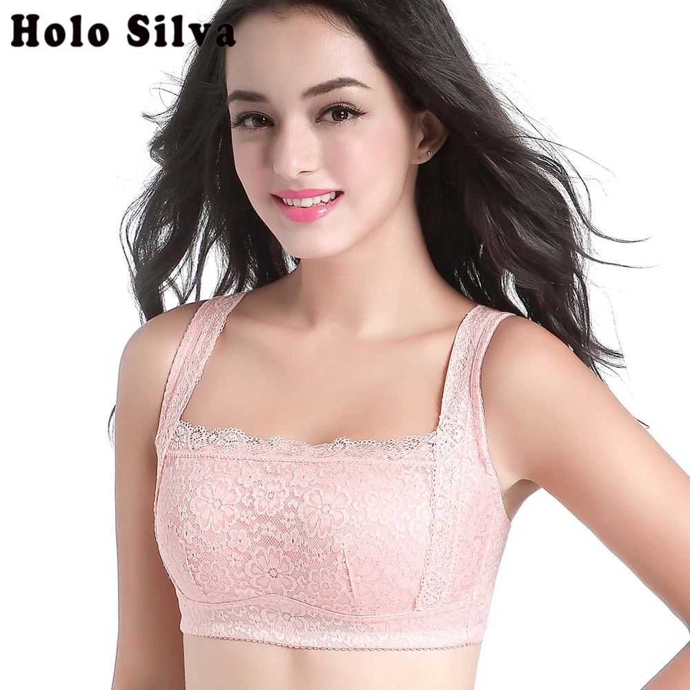 

Lace Sexy Lingerie Solid Women Underwear Corset Crop Top Padded Casual Lace Vest Sleep Bra Wirefree Padded Bra M - XXXL Crop Top