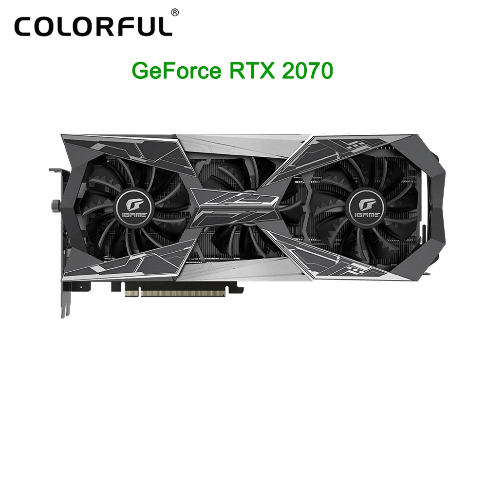 Красочная видеокарта iGame GeForce RTX 2070 Vulcan X OC GDDR6 8G 256Bit Base 1815 MHz Boost 1410 HDMI + usb type-C DisplayPort |