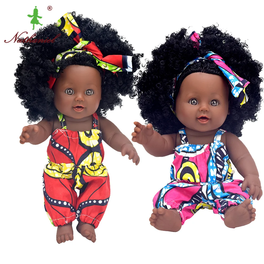 Африканская девушка! Чернокожая Кукла reborn девушка 12 дюймов boneca corpo inteiro де силикона reborn baby куклы поп реалистичные силиконовые
