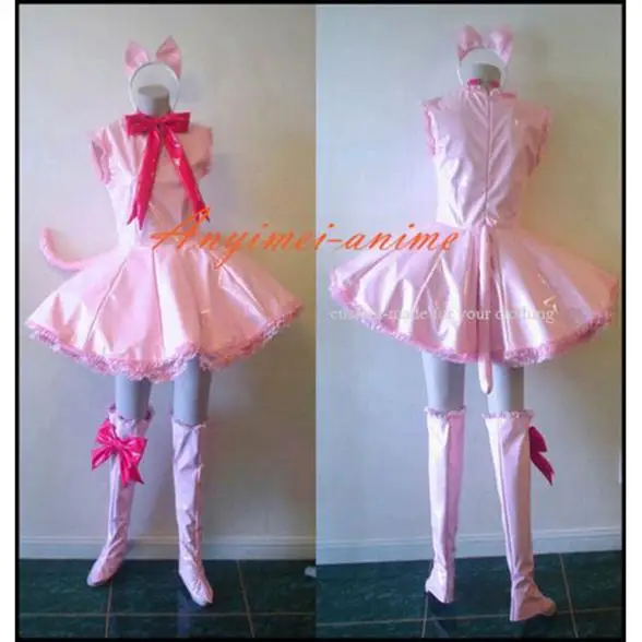 Cardcaptor Sakura Kinomoto Сакура ПВХ платье Косплэй костюм Сделанные на заказ
