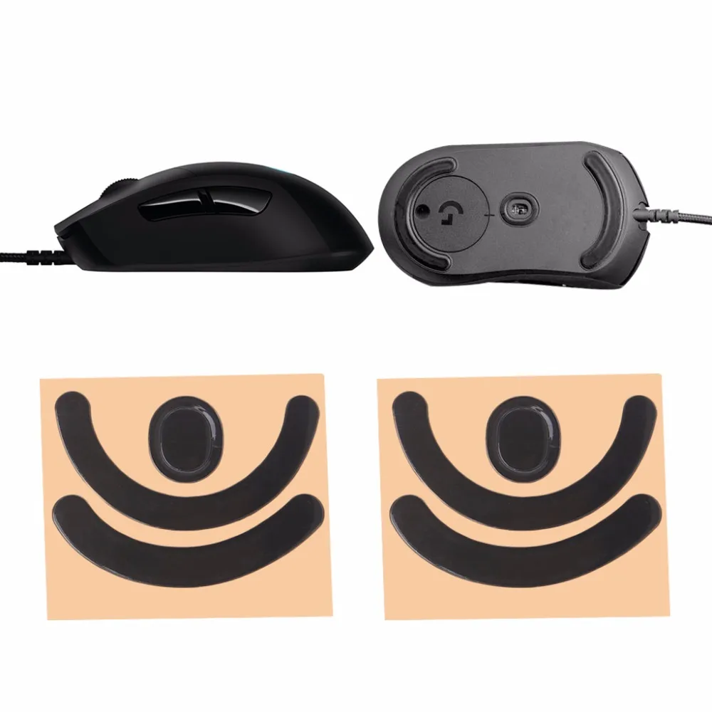 

2 Sets 0.6mm Mouse Feet Skate For Logitech G403 Games Laser Gaming Mouse Teflon Feet Mice Skates Black C26