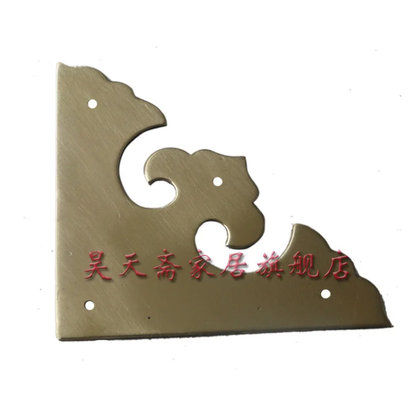 [Haotian vegetarian] Ming and Qing antique copper with copper door gusset corners at right angles to process angle HTG-05