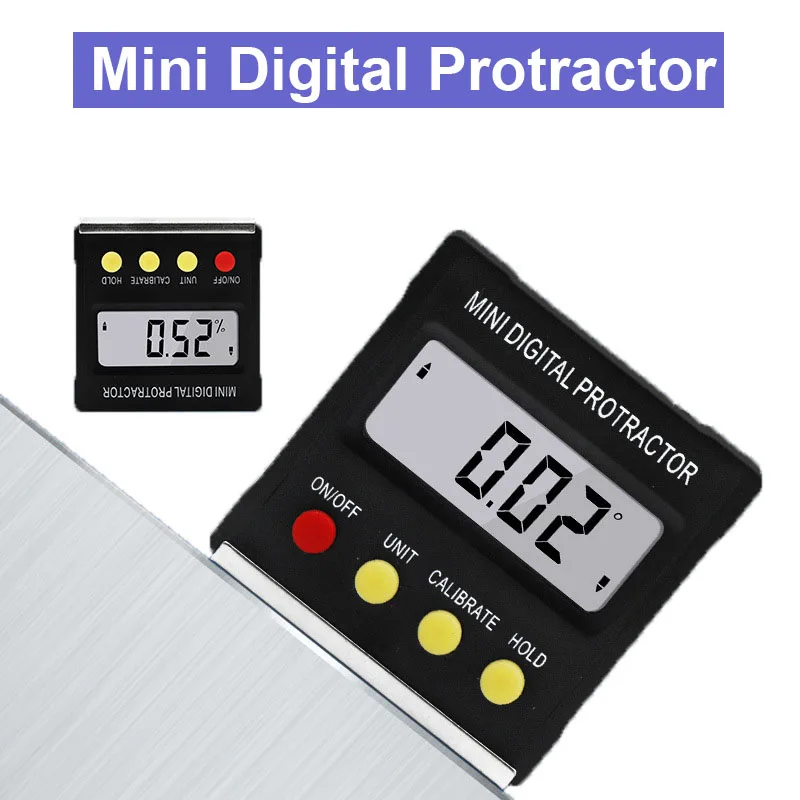  Mini Digital Protractor Inclinometer Waterproof Level Box Angle Finder Measure Bevel Box Goniometer