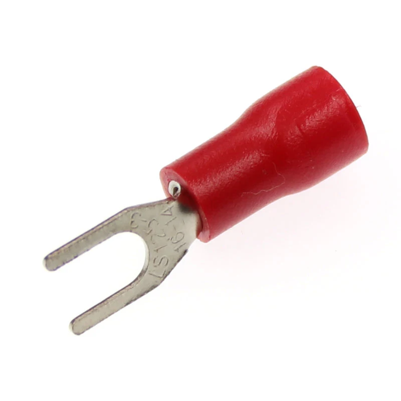 SV1.25-5 Insulated Electrical furcate Crimp Terminal Cable Wire Connector lug fork 100pcs/lot spade 0.5-1.5MM | Обустройство дома