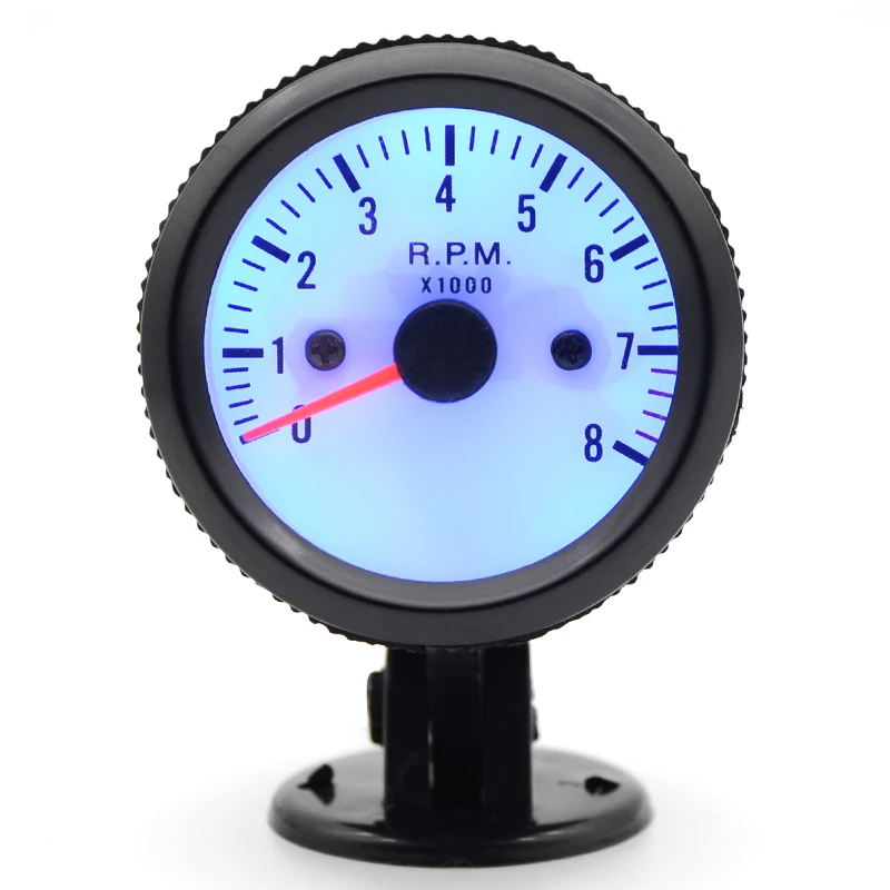 

2" 52mm Dragon Gauge Car Meter Tachometer RPM Gauge 0-8000RPM Analog Black Case With Blue LED