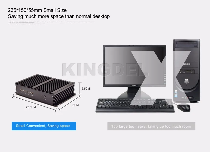 Kingdel i5 промышленный ПК безвентиляторный мини ПК intel i5 3317 URugged компьютер Celeron 1037U встроенный системный блок компьютера 4* RS232COM 8* USB