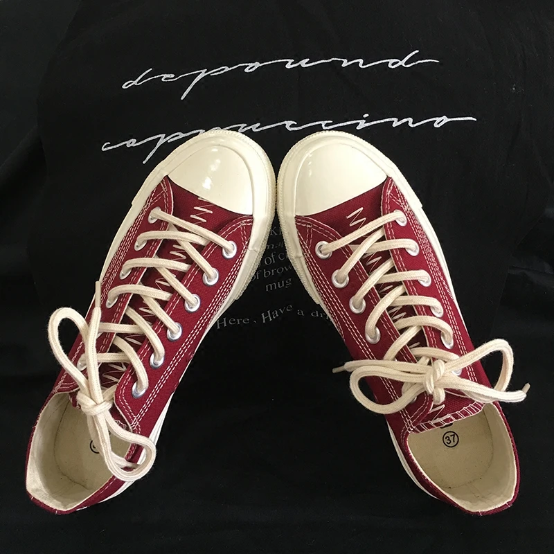 Винно-красные классические повседневные туфли унисекс с низким верхом; коллекция года; летние мужские парусиновые туфли; Легкие демисезонные туфли