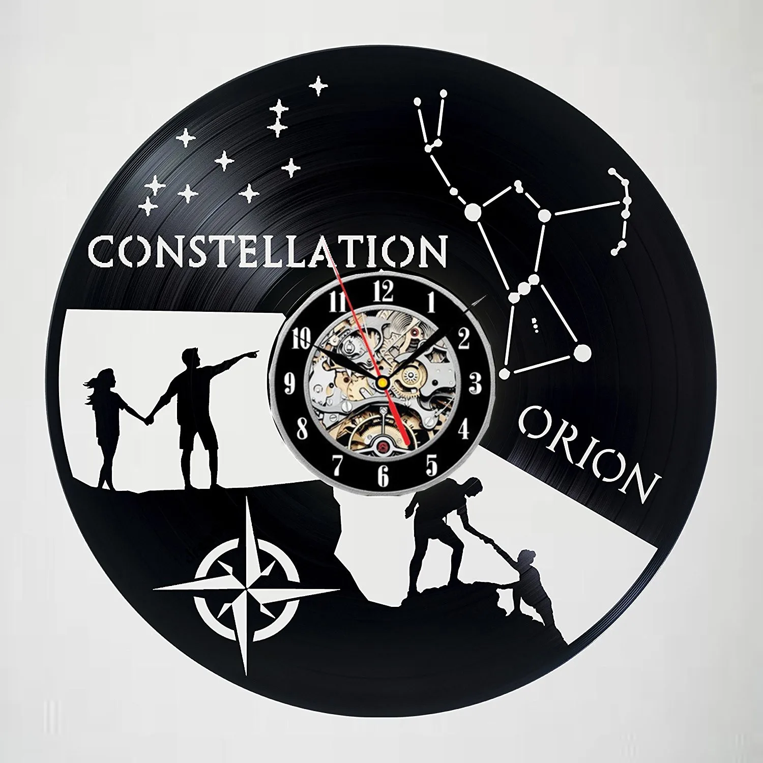 Us 18 49 57 Off Orion Constellation Vinyl Record Wall Clock Decor Exciting Guest Room Decor Perfect Gift Idea For Children Adults In Wall Clocks