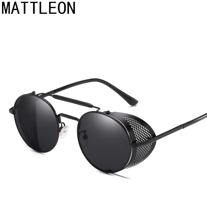 

2019 New Fashion Gothic Steampunk Sun Glasses Brand Designer Vintage Round Women Men Steam Punk Sunglasses Oculos