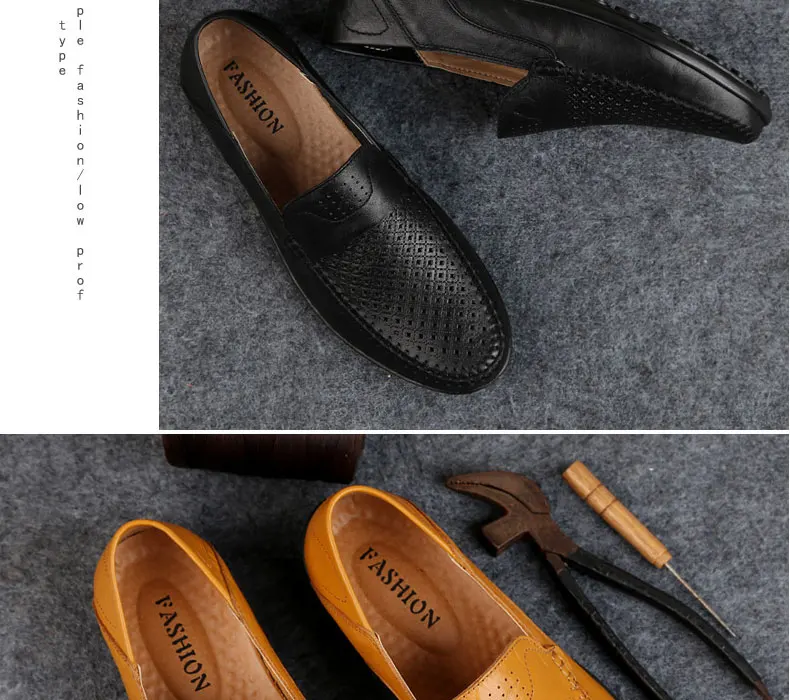 Verão Casuais Slip on Sapatos Masculinos De