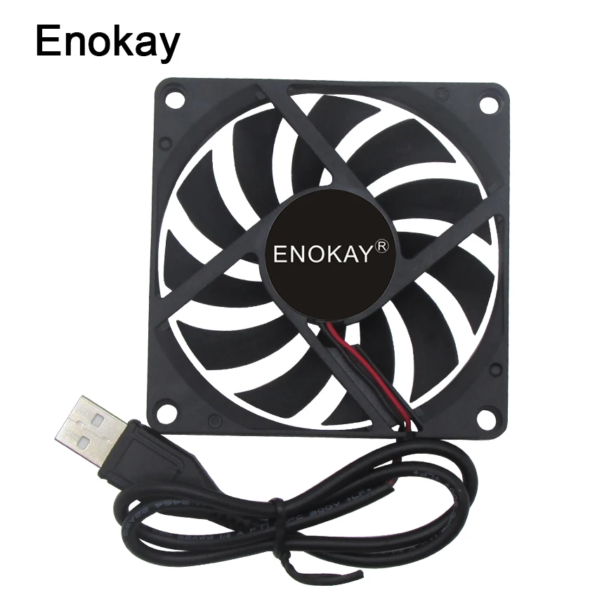 Enokay 8010 S 80 мм 80x80x10 мм 8 см DC 5 в USB разъем кулер вентилятор
