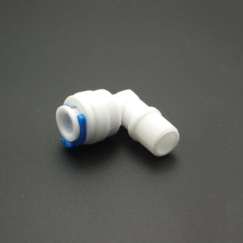 Колено 1/4 "OD трубка быстрая Pushfit 1/8" BSP Мужской фитинг соединение RO воды разъем