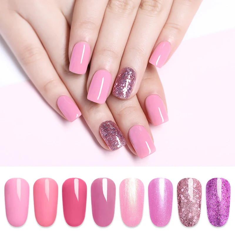 LILYCUTE Glitter Gel Nail Polish 5ML Soak Off UV Gel Nail Art Varnish Semi Permanent Gel 5