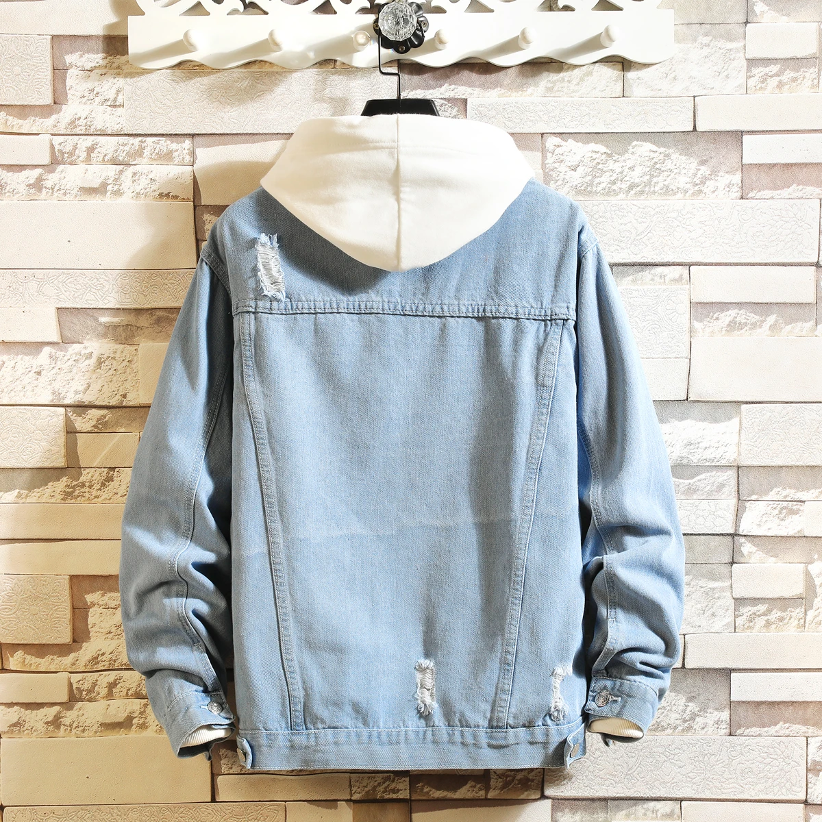 S-5XL 2019 جديد أعلى جودة القطن الخالص الدنيم السترات الرجال كاوبوي سليم صالح منفذها سترة بنطال جينز رجالي سترة الهيب هوب طباعة معاطف