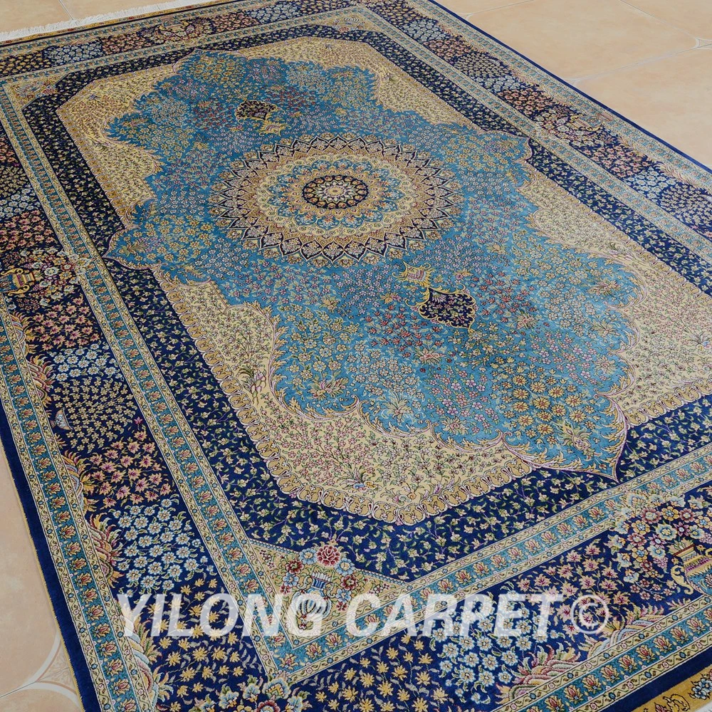 Yilong 6'x9' Vantage Ручной работы синий ковер медальон ручной работы персидские ковры(ZQG89A