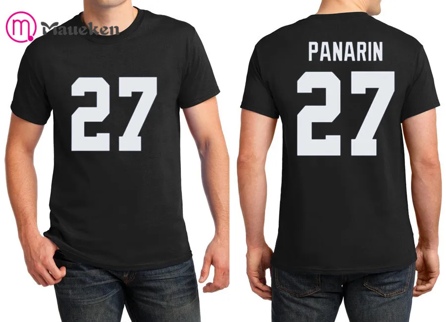 

2018 Printed name Artemi Panarin T-Shirt Men Short Sleeve 100% cotton O Neck T shirts for fans gift 0815-1