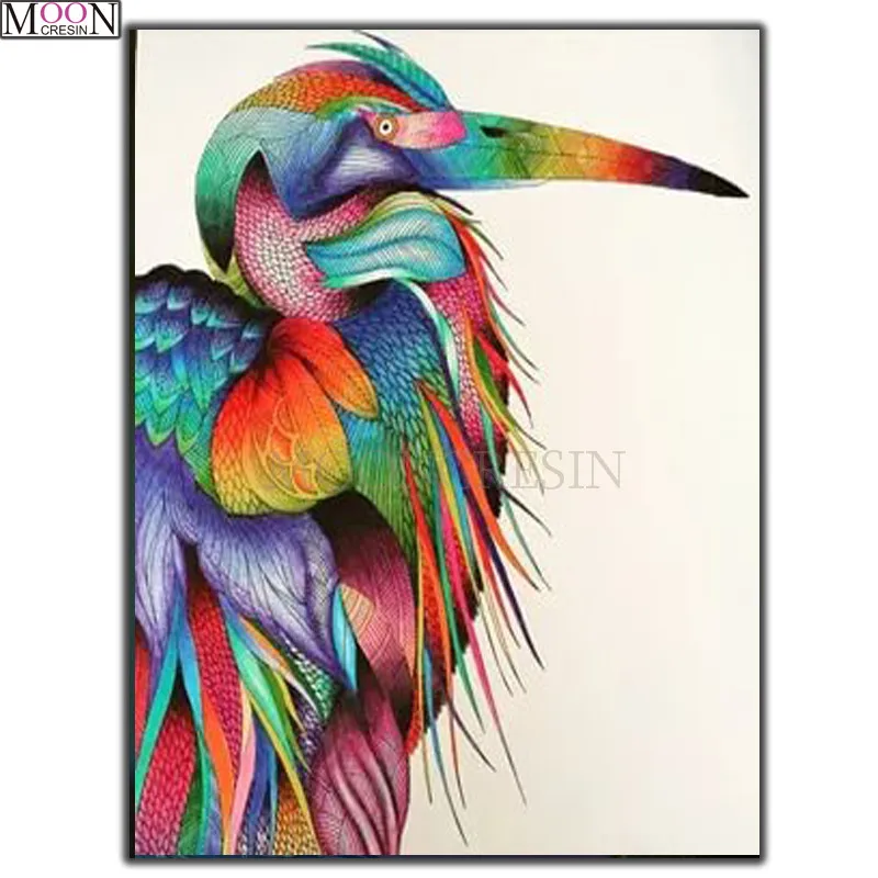 

DIY 3D Diy Diamond Painting Cross Stitch Colored Brid & Fish Diamond Embroidery Full Square Drill 5D Diamond Mosaic Aniaml Gifts