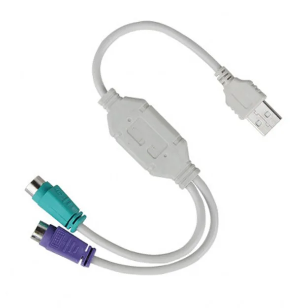 1PC USB Male To PS/2 PS2 Female Converter Cable Cord Converter Adapter Keyboard