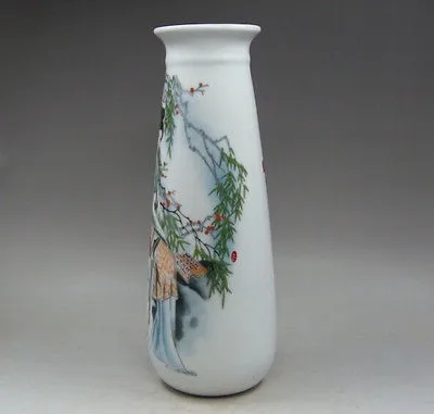 Коллекционная китайская фарфоровая ваза ручной работы