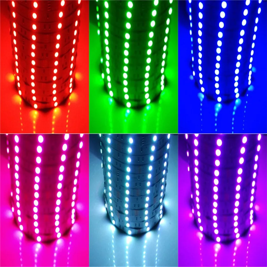 RiRi будет SMD RGB Светодиодные ленты Light 5050 2835 10 M 5 M светодиодный свет rgb светодиодный s Лента диод ленты гибкий контроллер DC 12 V адаптер Комплект