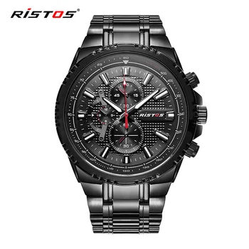 

2018 Fashion RISTOS Male Military Wristwatch Stainless Steel Reloj Hombre Men Quartz Watch Reloj Masculino Extreme Sport Watches