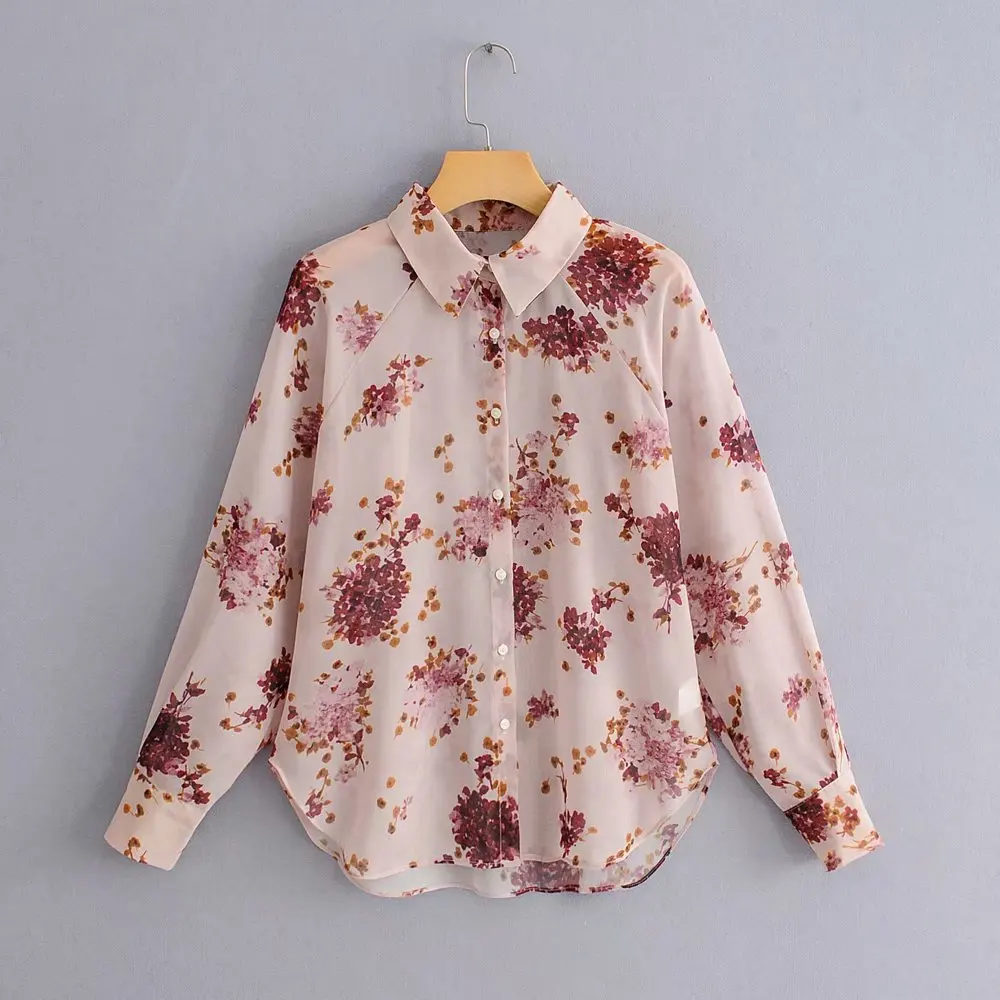 women fashion floral print transparent chiffon Blouse shirt women elegant long sleeve Feminina Blusas chic chemise tops LS3195 women fashion floral print transparent chiffon Blouse shirt women elegant long sleeve Feminina Blusas chic chemise tops LS3195