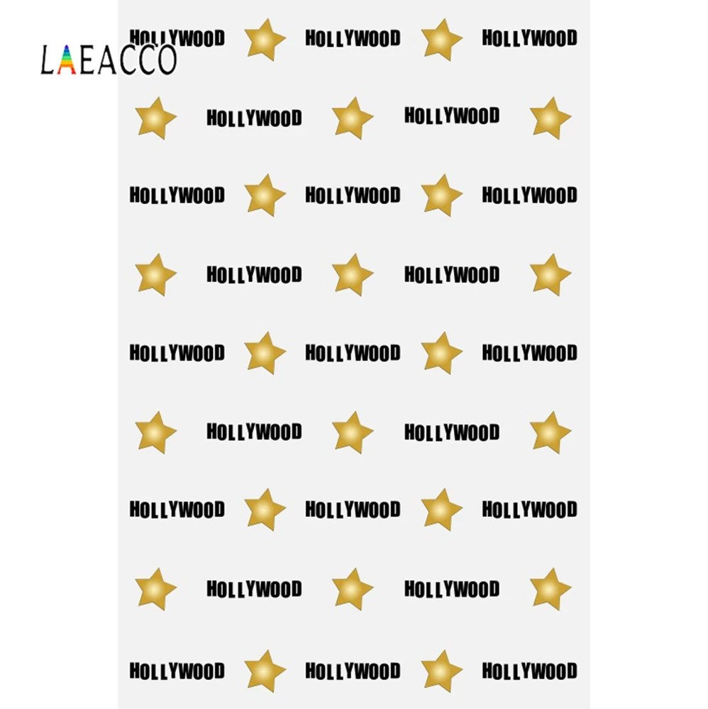 

Laeacco Hollywood Backdrops Super Star Baby Birthday Party Poster Portrait Photography Backdrops Photo Backgrounds Photo Studio