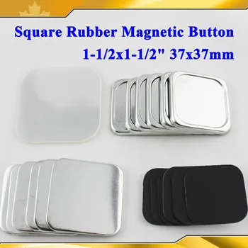 

Square 37x37mm 100 Sets NEW Professional Soft Rubber Magnetic Badge Button Maker Metal Back Button Supply Materials