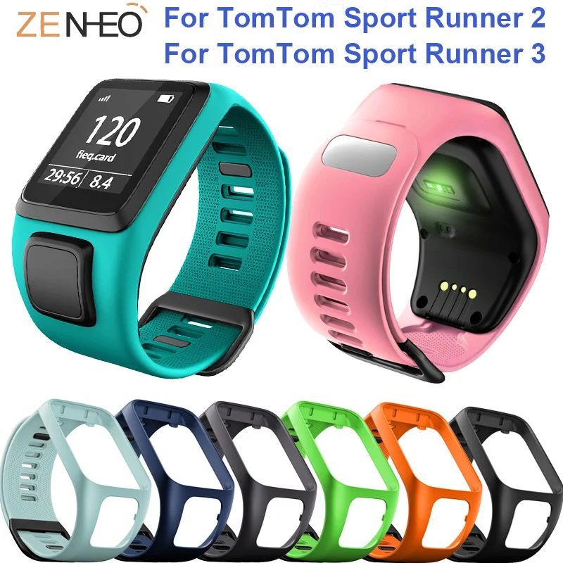

For TomTom Runner 2 3 Cardio Music Silicone Watchband Watches straps replacement for TomTom Adventurer bracelet belt wristband