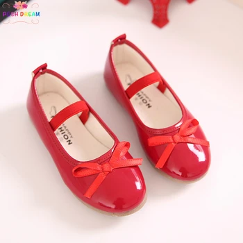 

2019 Brand New Fashion Children Princess Dance Shoes Kids Girl Dress Party Shoes Flats Casual Single First Walkers Soft Slip-on