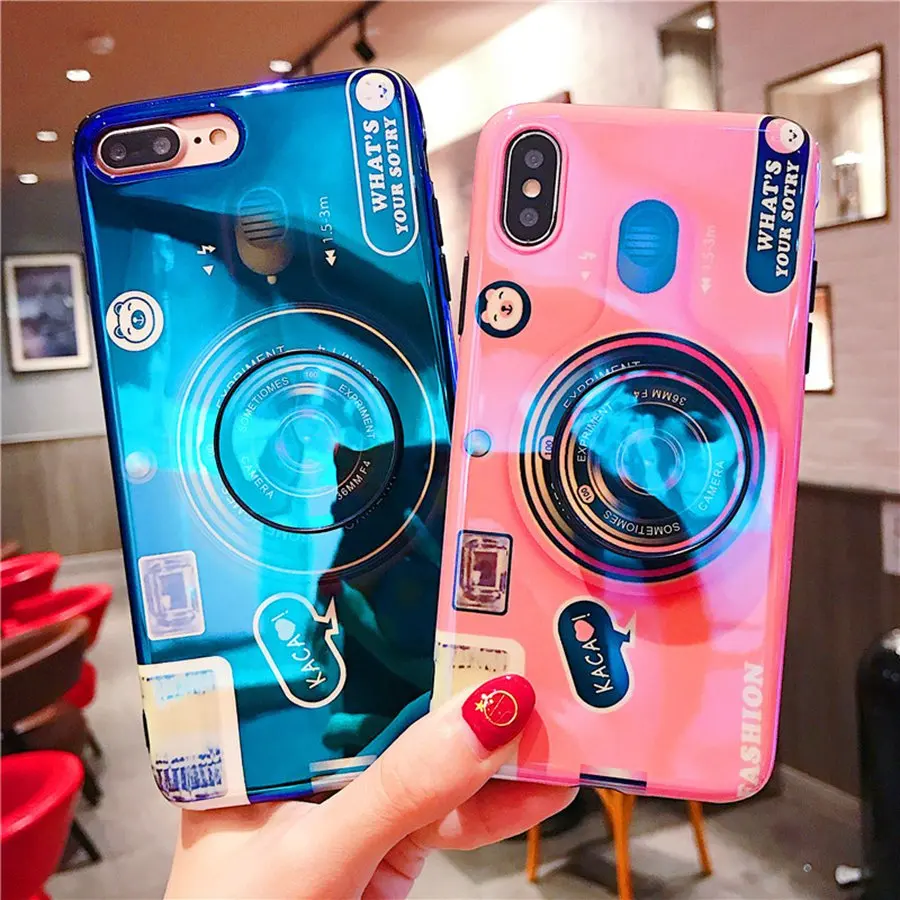 

Blue Ray Case For Huawei Honor 8X 7X 6C Pro Cover Camera Printed IMD Shell For Huawei Honor Note 10 Play Honor 9 Lite 9N View 10