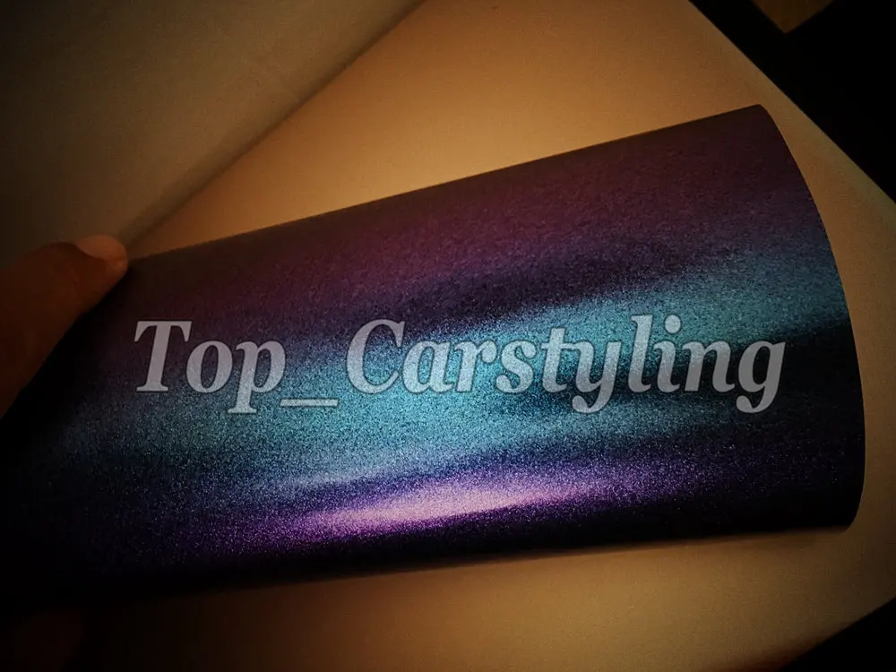 Матовая хамелеоновая синяя фиолетовая металлическая автомобильная пленка