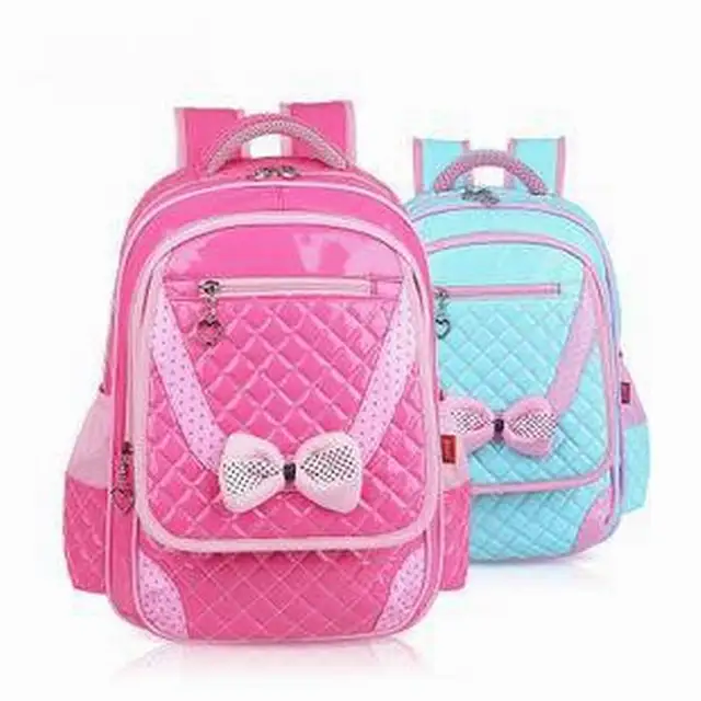 Good Quality school backpacks kids Children school bags for girls PU leather waterproof backpack