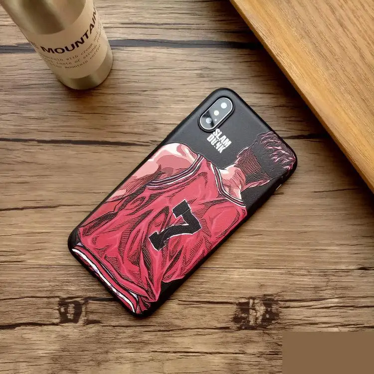 Японский комикс Slam dunk Sakuragi чехол для телефона iphone X XS MAX XR 10 8 7 6 6s plus 3d рельефный Мягкий силиконовый чехол funda capa - Цвет: 7