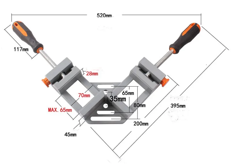 Прямой угол 90 градусов угол клип тиски для деревообработки угол зажим быстро фиксированная челюсть