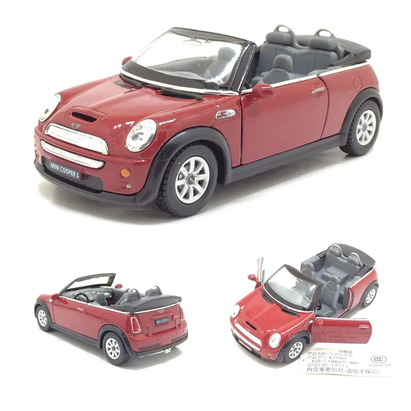 128 Scale Mini Cooper S Convertible Diecast Car Model Pull Back Car