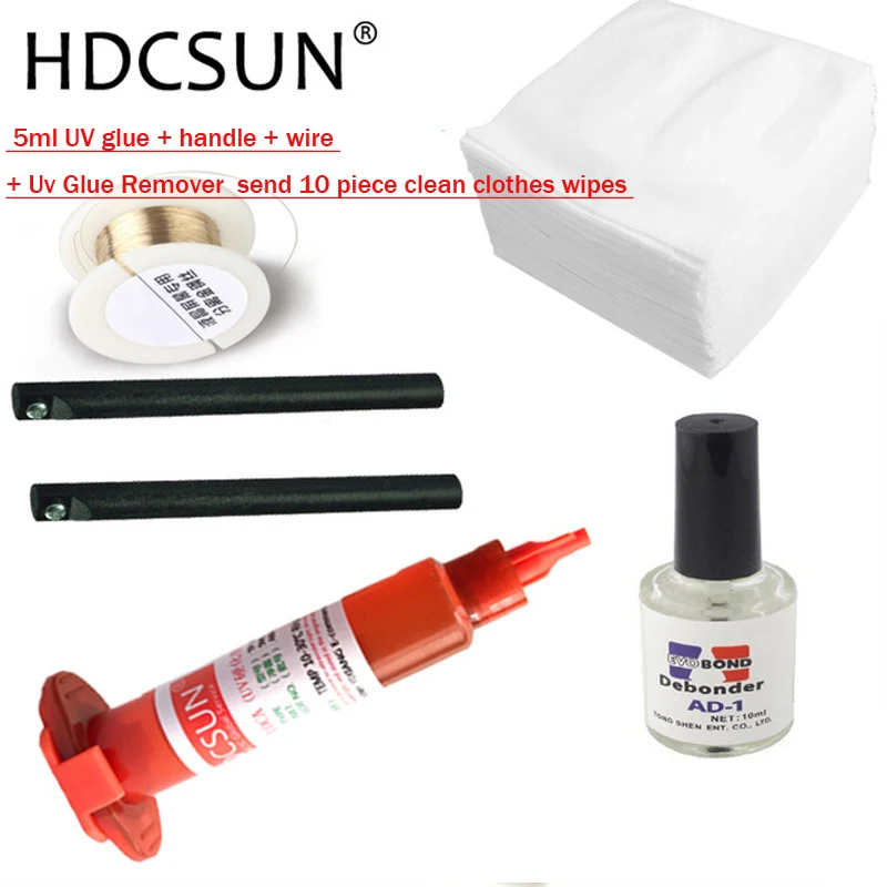 Черный HDCSUN TP-2500 LOCA УФ клей жидкий оптический прозрачный клей УФ-светильник для удаления клея для сенсорного экрана samsung galaxy iPhone ремонт - Цвет: Черный