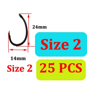 Size 2-25PCS 25 шт. крючок для ловли карпа с тефлоновым покрытием, крючки для ловли карпа из высокоуглеродистой стали, матовый черный с микроскопом Yn Chod, крючки для волос, джиг-голова - Цвет: Size 2-25PCS