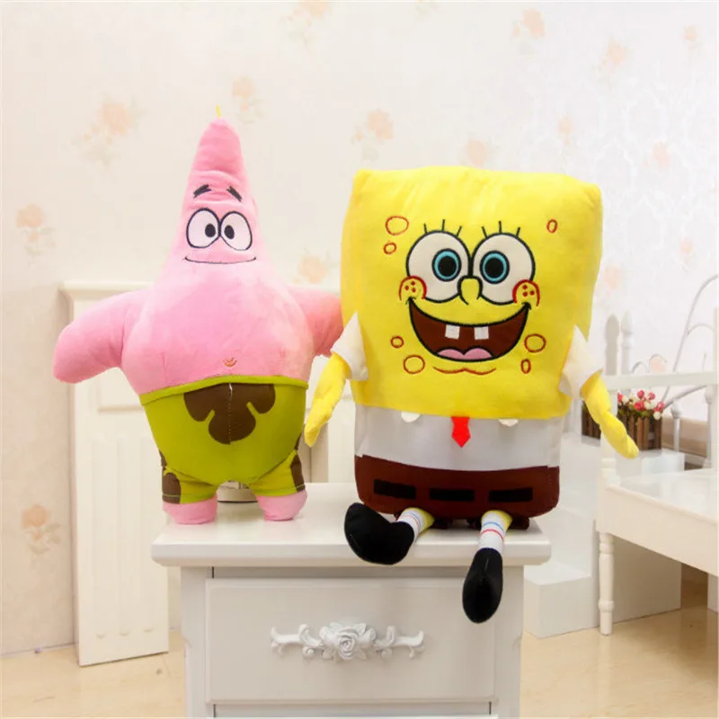 

80cm/100cm Big Cartoon Spongebob Patrick Star Plush Toys Stuffed Toys Soft Plush Animals Pillow Baby Doll Kids Toys Girls Gifts